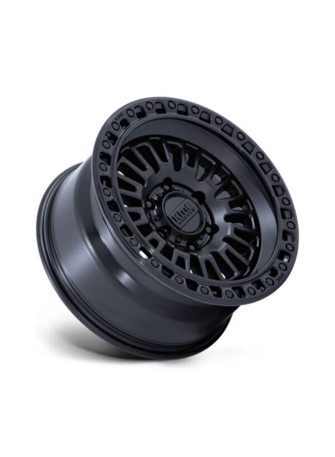KMC KM554 AZTEC 17X8.5 6X139.7 ET00 CB106.1 MATTE BLACK / GLOSS BLK MILLED - Image 2